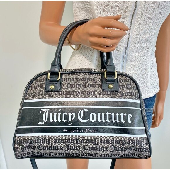 Juicy Couture Black Fashionista Bowler Satchel Bag NWT - Picture 4 of 11